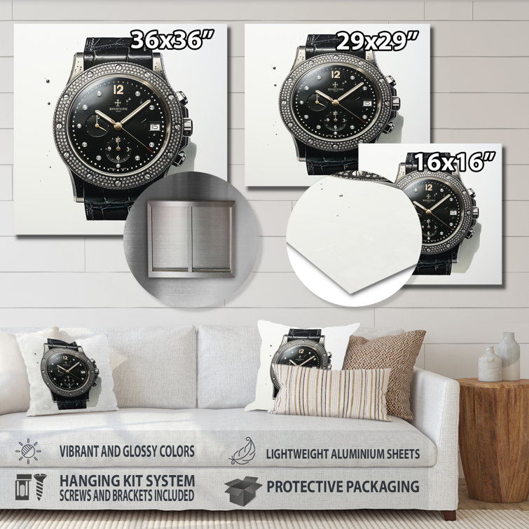 Ebern Designs Minimalism Watch On Metal Print Wayfair